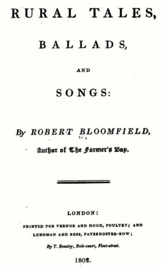 Rural Ballads Tales and Songs 
(1802)